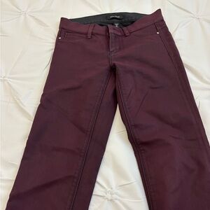 White House Black Market Deep Wine Straight-Leg Jeans